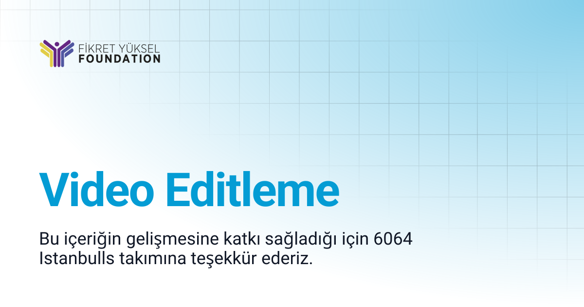 Video editleme frcturkey